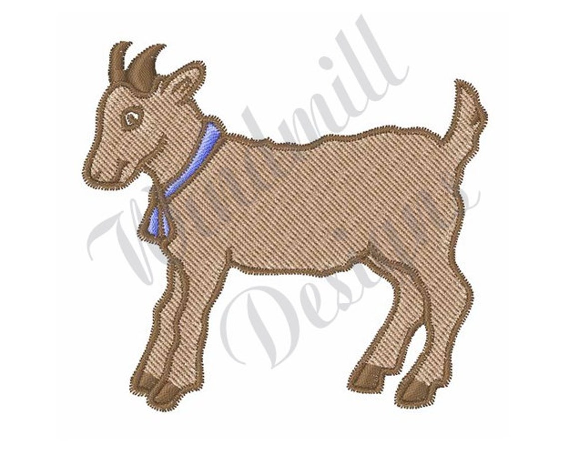 Billy Goat Machine Embroidery Design Embroidery Designs Etsy France