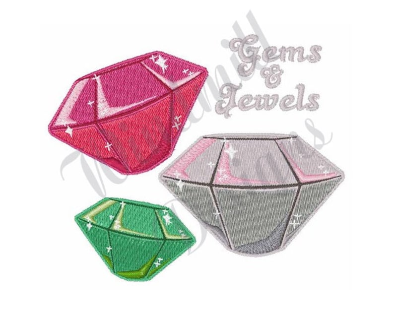 Gems & Jewels Machine Embroidery Design Embroidery Designs Etsy