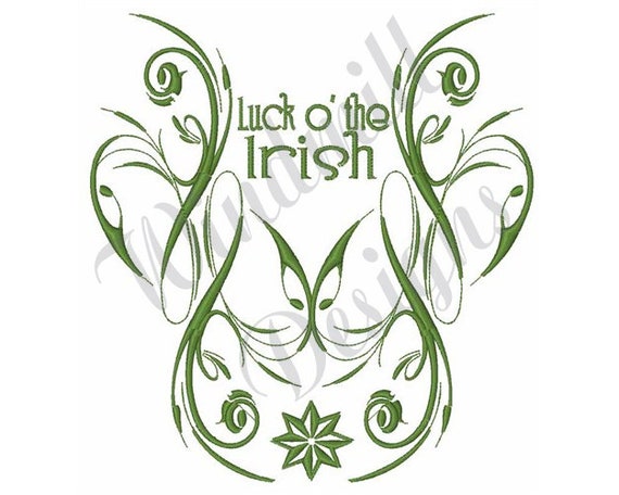 Luck O The Irish Insignia - Machine Embroidery Design, Embroidery Designs, Embroidery Patterns, Embroidery Files, Instant Download