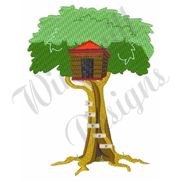Tree House - Machine Embroidery Design, Embroidery Designs, Embroidery Patterns, Embroidery Files, Instant Download