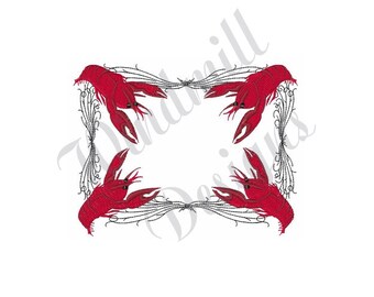 Crawfish Frame - Machine Embroidery Design, Embroidery Designs, Machine Embroidery, Embroidery Patterns, Embroidery Files, Instant Download