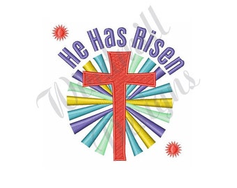 He Has Risen - Machine Embroidery Design, Embroidery Designs, Machine Embroidery, Embroidery Patterns, Embroidery Files, Instant Download