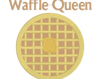 Buttered Waffle Queen Waffles Machine Embroidery Design 2 sizes