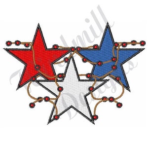 Patriotic Stars - Machine Embroidery Design, Embroidery Designs, Machine Embroidery, Embroidery Patterns, Embroidery Files, Instant Download