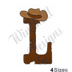 Cowboy Western L - Diseño de bordado a máquina, Diseños de bordado, Bordado a máquina, Patrones y archivos de bordado, Descarga instantánea