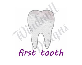 First Tooth - Machine Embroidery Design, Embroidery Designs, Machine Embroidery, Embroidery Patterns, Embroidery Files, Instant Download