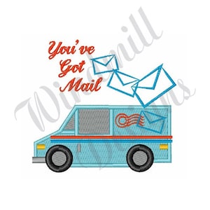 Mail Truck - Machine Embroidery Design, Embroidery Designs, Machine Embroidery, Embroidery Patterns, Embroidery Files, Instant Download