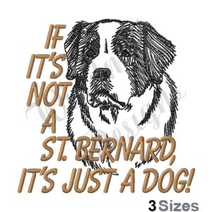 St Bernard Dog - Machine Embroidery Design, Embroidery Designs, Machine Embroidery, Embroidery Patterns, Embroidery Files, Instant Download