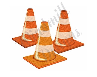 Traffic Cones - Machine Embroidery Design, Embroidery Designs, Machine Embroidery, Embroidery Patterns, Embroidery Files, Instant Download