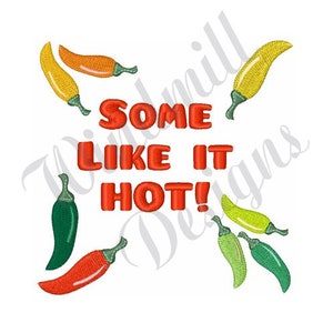 Hot Peppers - Machine Embroidery Design, Embroidery Designs, Machine Embroidery, Embroidery Patterns, Embroidery Files, Instant Download