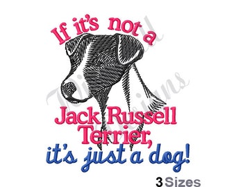 Jack Russel Terrier - Maschinenstickerei, Stickmuster, Stickmuster, Stickdateien, sofortiger Download