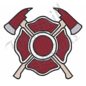 Fireman Logo Maltese Cross - Machine Embroidery Design, Embroidery Designs, Machine Embroidery, Embroidery Patterns, Embroidery Files
