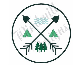Camping Patch - Machine Embroidery Design, Embroidery Designs, Machine Embroidery, Embroidery Patterns, Embroidery Files, Instant Download