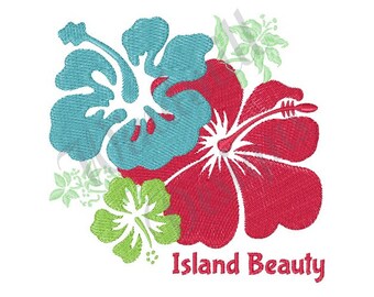 Island Beauty - Machine Embroidery Design, Embroidery Designs, Machine Embroidery, Embroidery Patterns, Embroidery Files, Instant Download