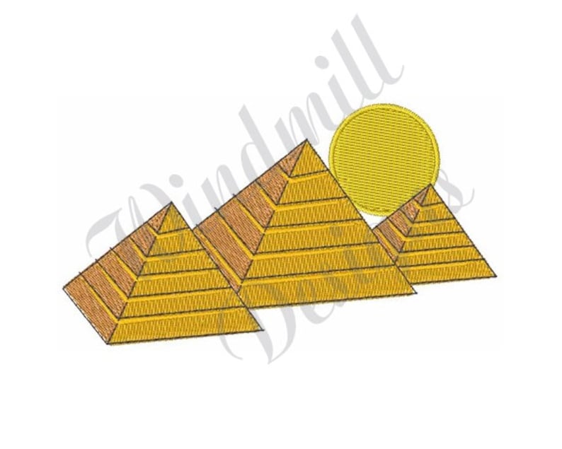 Egyptian Pyramids Machine Embroidery Design Embroidery Etsy