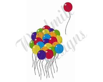 Bunch Of Balloons Machine Embroidery Design, Embroidery Designs, Machine Embroidery, Embroidery Patterns, Embroidery Files, Instant Download