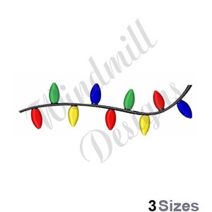 May include: A string of Christmas lights with red, yellow, green, and blue bulbs.