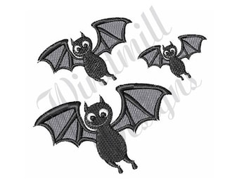 Murciélagos voladores - Diseño de bordado a máquina, Diseños de bordado, Bordado a máquina, Patrones de bordado, Archivos de bordado, Descarga instantánea