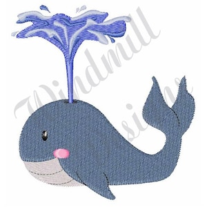 Cute Whale Spout Machine Embroidery Design, Embroidery Designs, Machine Embroidery, Embroidery Patterns, Embroidery Files, Instant Download