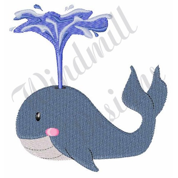 Cute Whale Spout Machine Embroidery Design, Embroidery Designs, Machine Embroidery, Embroidery Patterns, Embroidery Files, Instant Download