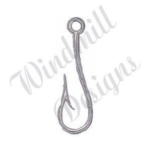 Fish Hook - Machine Embroidery Design, Embroidery Designs, Machine Embroidery, Embroidery Patterns, Embroidery Files, Instant Download