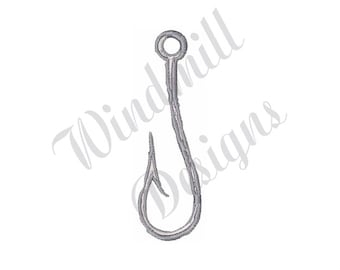 Fish Hook - Machine Embroidery Design, Embroidery Designs, Machine Embroidery, Embroidery Patterns, Embroidery Files, Instant Download