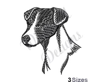 Jack Russel Terrier - Stickdatei, Stickdatei, Stickmuster, Stickdatei, Sofort Download