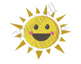 Happy Sun - Machine Embroidery Design, Embroidery Designs, Machine Embroidery, Embroidery Patterns, Embroidery Files, Instant Download