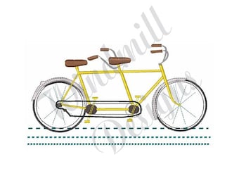 Tandem Bicycle - Machine Embroidery Design, Embroidery Designs, Machine Embroidery, Embroidery Patterns, Embroidery Files, Instant Download