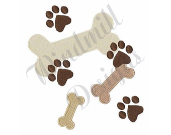Ossa di cane: disegno di ricamo a macchina, disegni di ricamo, ricamo a macchina, modelli di ricamo, file di ricamo, download istantaneo