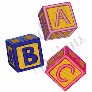 Bloques alfabéticos - Diseño de bordado a máquina, Diseños de bordado, Bordado a máquina, Patrones de bordado, Archivos de bordado, Descarga instantánea