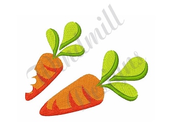 Dos zanahorias - Diseño de bordado a máquina, Diseños de bordado, Patrones de bordado, Archivos de bordado, Descarga instantánea