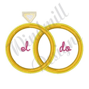 I do Wedding Bands - Maschinenstickerei, Stickmuster, Stickmuster, Stickmuster, Stickdateien, Instant Download