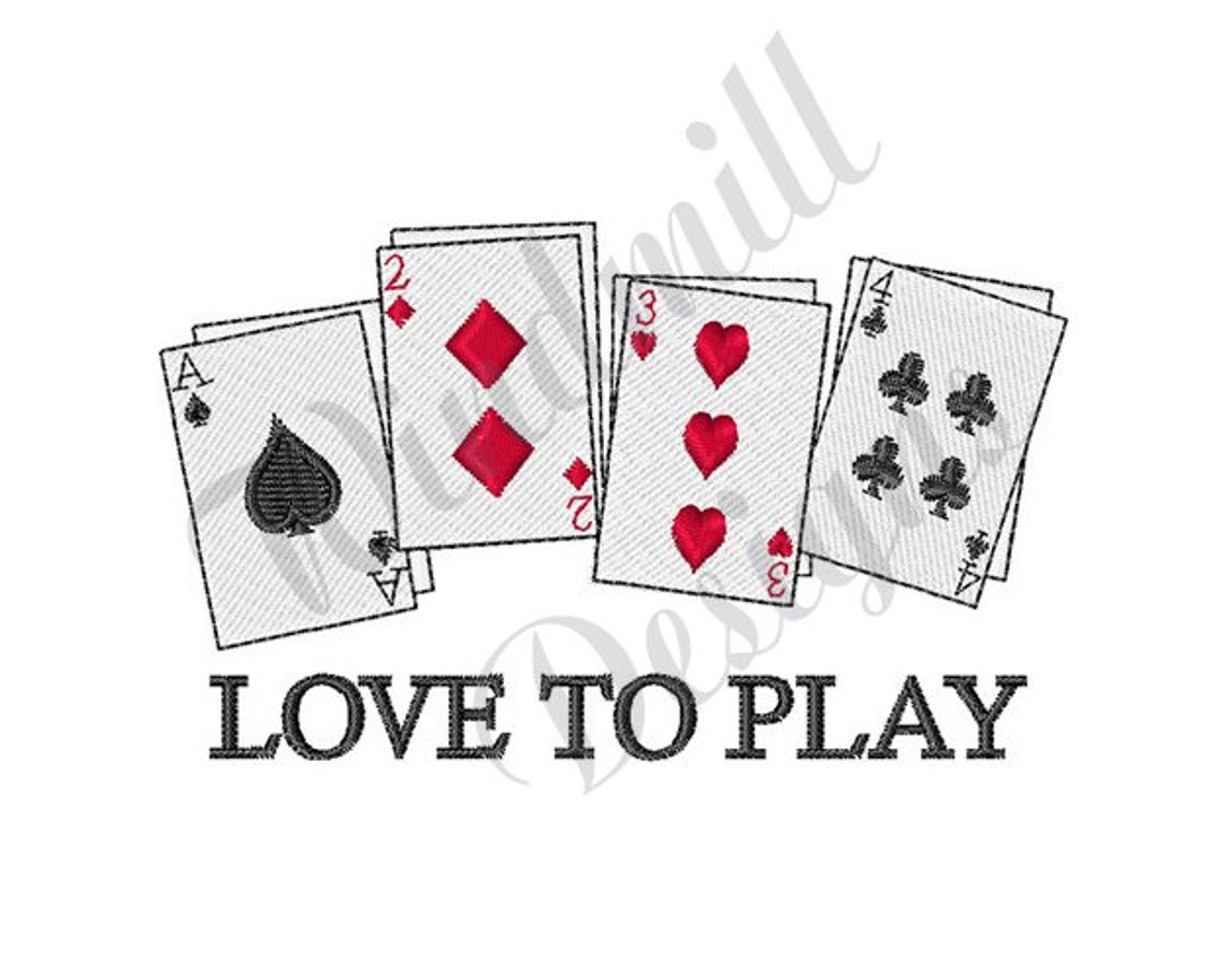 Playing Cards Machine Embroidery Design Embroidery Designs Etsy