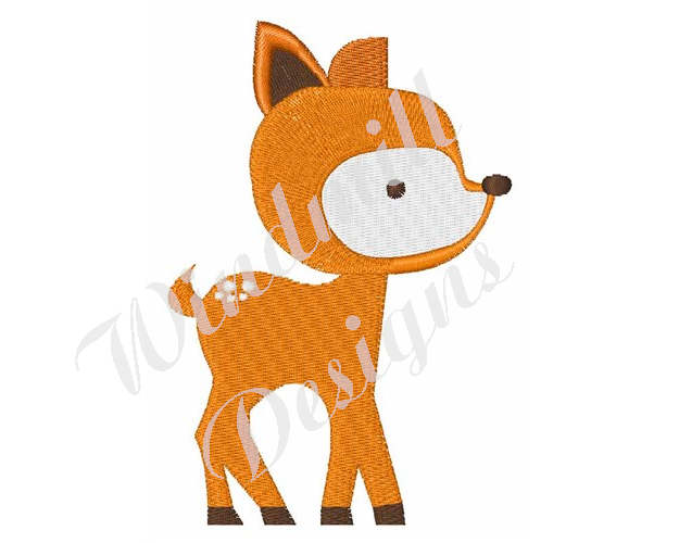 Baby Deer Machine Embroidery Design Embroidery Designs Etsy