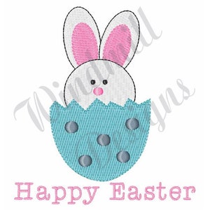 Happy Easter Bunny - Machine Embroidery Design, Embroidery Designs, Embroidery Patterns, Embroidery Files, Instant Download