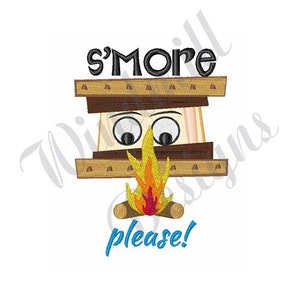 Smore Please - Diseño de bordado a máquina, diseños de bordado, patrones de bordado, archivos de bordado, descarga instantánea
