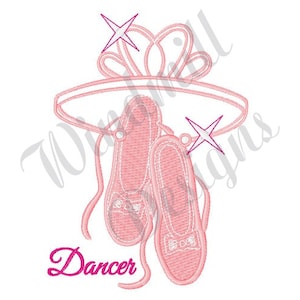 Ballet Slippers - Machine Embroidery Design, Embroidery Designs, Machine Embroidery, Embroidery Patterns, Embroidery Files, Instant Download