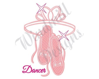 Ballet Slippers - Machine Embroidery Design, Embroidery Designs, Machine Embroidery, Embroidery Patterns, Embroidery Files, Instant Download