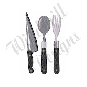 Fork Knife Spoon -Machine Embroidery Design, Embroidery Designs, Machine Embroidery, Embroidery Patterns, Embroidery Files, Instant Download