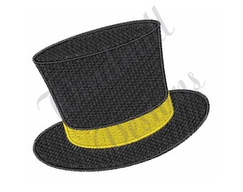 Cappello a cilindro: disegno di ricamo a macchina, disegni di ricamo, ricamo a macchina, modelli di ricamo, file di ricamo, download istantaneo
