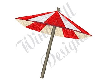Beach Umbrella - Machine Embroidery Design