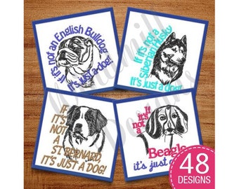 48 disegni Just A Dog - Macchina Ricamo Design, Ricami, Ricamo macchina, Ricami & File, Download istantaneo