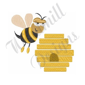 Bee & Hive - Machine Embroidery Design, Embroidery Designs, Embroidery Patterns, Embroidery Files, Instant Download