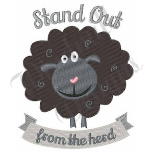 Black Sheep - Machine Embroidery Design, Embroidery Designs, Machine Embroidery, Embroidery Patterns, Embroidery Files, Instant Download