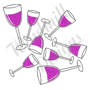 Wine - Machine Embroidery Design, Embroidery Designs, Machine Embroidery, Embroidery Patterns, Embroidery Files, Instant Download