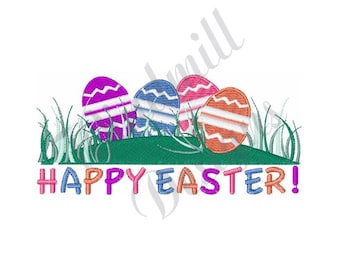 Happy Easter Eggs - Machine Embroidery Design, Embroidery Designs, Embroidery Patterns, Embroidery Files, Instant Download