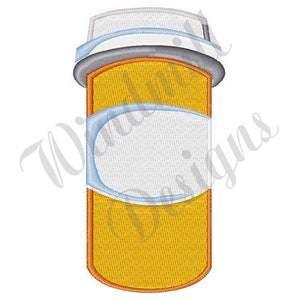 Pill Bottle - Machine Embroidery Design, Embroidery Designs, Machine Embroidery, Embroidery Patterns, Embroidery Files, Instant Download