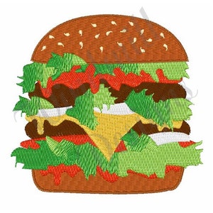 Cheeseburger - Machine Embroidery Design, Embroidery Designs, Machine Embroidery, Embroidery Patterns, Embroidery Files, Instant Download
