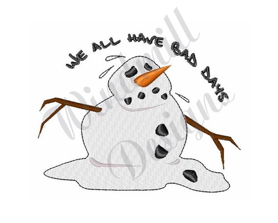 Melting Snowman Machine Embroidery Design, Embroidery Designs, Machine  Embroidery, Embroidery Patterns, Embroidery Files, Instant Download 